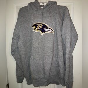 Authentic NFL Gray Ravens Hoodie circa mid-2000s